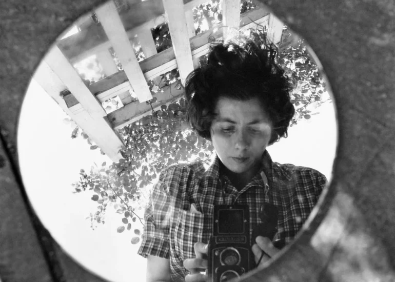 A self-portrait of Vivian Maier from 1953 © Estate of Vivian Maier, Courtesy of Maloof Collection and Howard Greenberg Gallery, NY