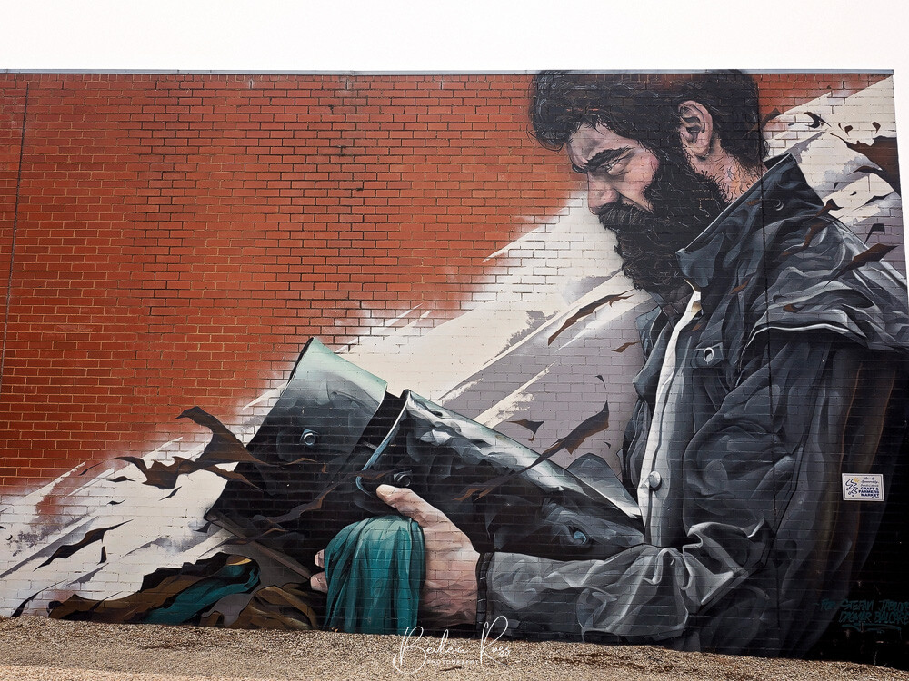 Ned Kelly mural by Sirum