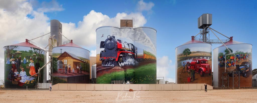 Colbinabbin silo by tim bowtell street art