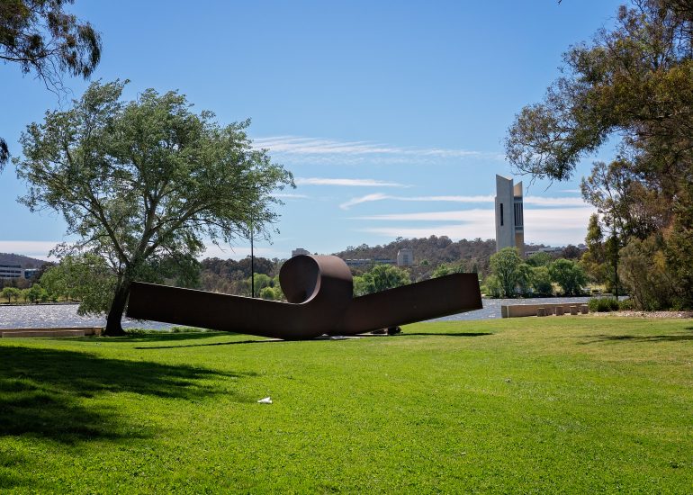 Lake burley griffin canberra from the australian national gallery