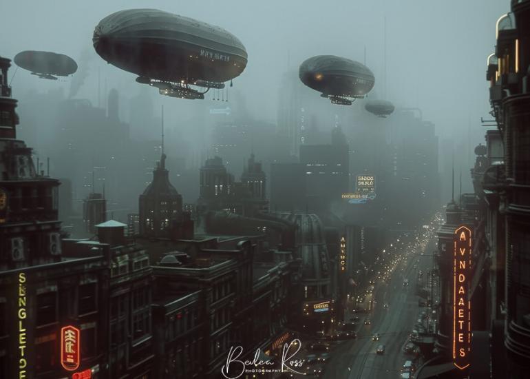 dieselpunk city