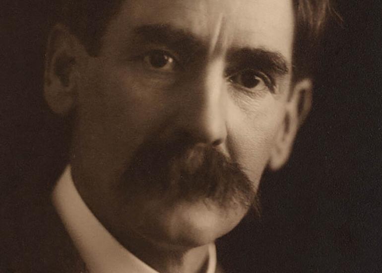 Studio Portrait of Henry Lawson, ca. 1915, May Moore, from vintage toned gelatin silver print, State Library of New South Wales
